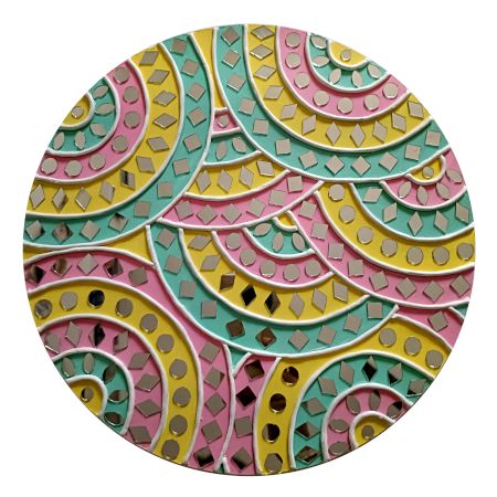 Pastel Mosaic Mandala Wall Art
